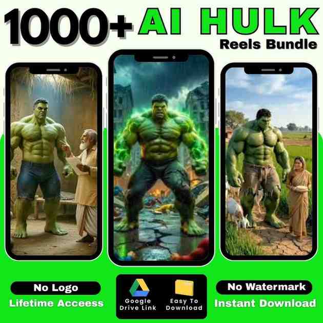 1000+ AI Hulk Reels Bundle